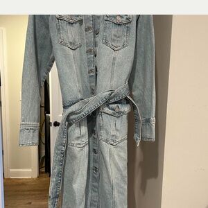 Zara Light Blue Denim Dress